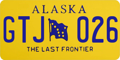 AK license plate GTJ026