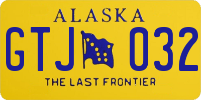 AK license plate GTJ032