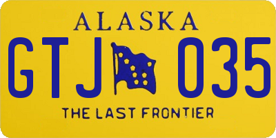 AK license plate GTJ035