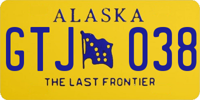 AK license plate GTJ038