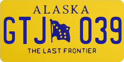 AK license plate GTJ039