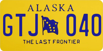 AK license plate GTJ040