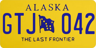 AK license plate GTJ042