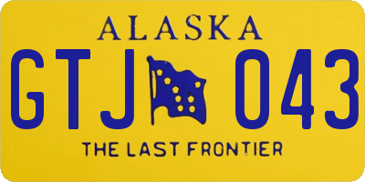 AK license plate GTJ043