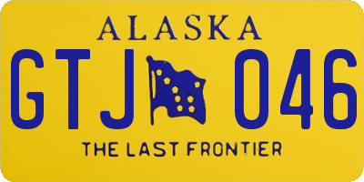 AK license plate GTJ046