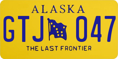 AK license plate GTJ047