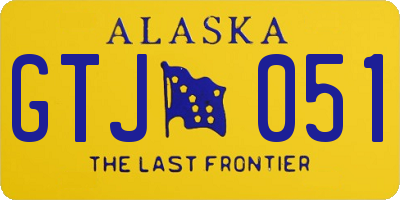 AK license plate GTJ051