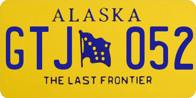 AK license plate GTJ052