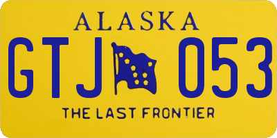 AK license plate GTJ053