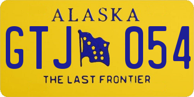 AK license plate GTJ054