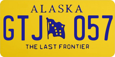 AK license plate GTJ057