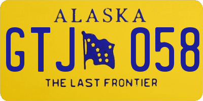 AK license plate GTJ058