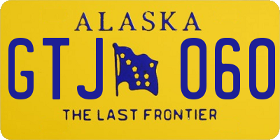 AK license plate GTJ060