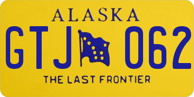 AK license plate GTJ062