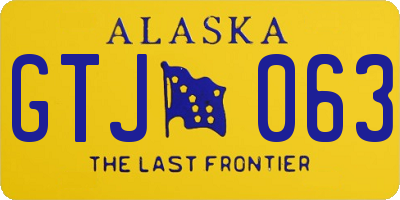 AK license plate GTJ063