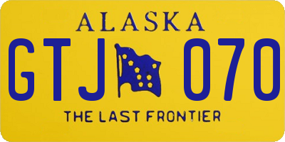 AK license plate GTJ070