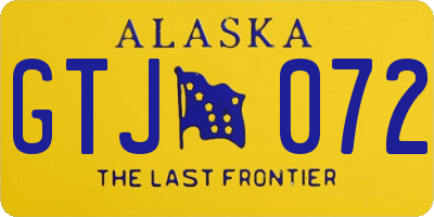 AK license plate GTJ072