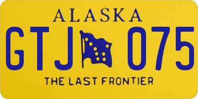 AK license plate GTJ075