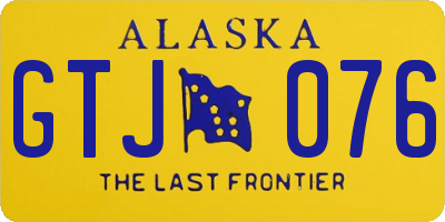 AK license plate GTJ076