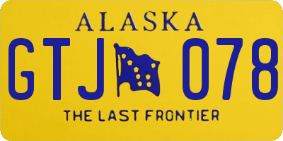 AK license plate GTJ078