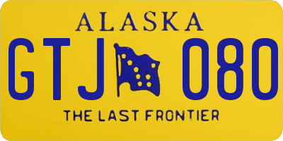 AK license plate GTJ080