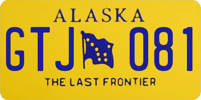 AK license plate GTJ081