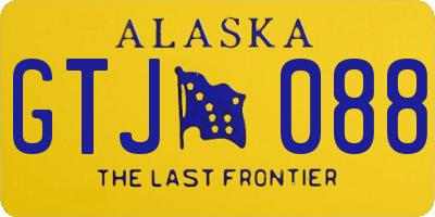 AK license plate GTJ088