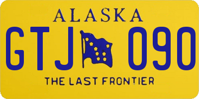 AK license plate GTJ090