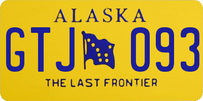 AK license plate GTJ093