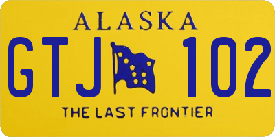 AK license plate GTJ102