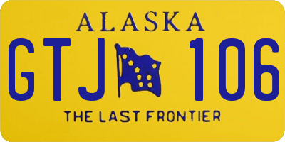 AK license plate GTJ106