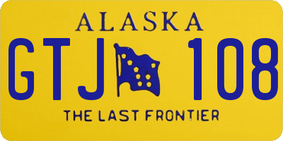 AK license plate GTJ108