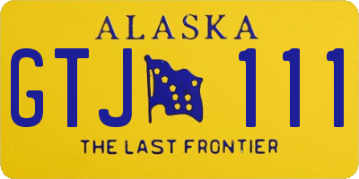 AK license plate GTJ111