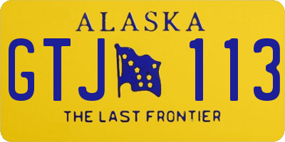 AK license plate GTJ113