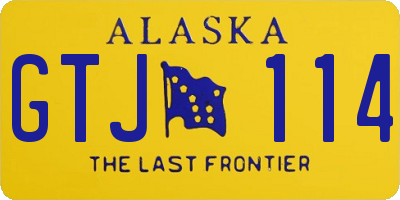 AK license plate GTJ114