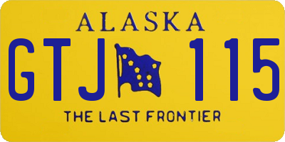 AK license plate GTJ115