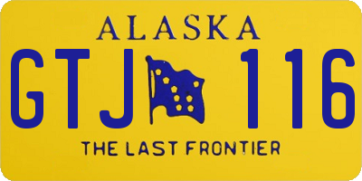 AK license plate GTJ116