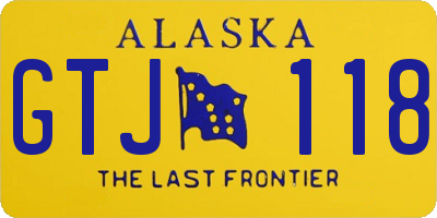 AK license plate GTJ118