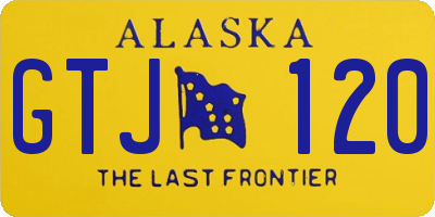 AK license plate GTJ120