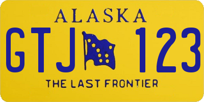 AK license plate GTJ123