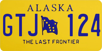 AK license plate GTJ124