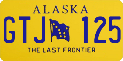 AK license plate GTJ125