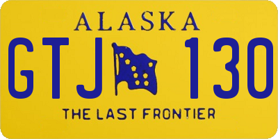 AK license plate GTJ130