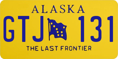 AK license plate GTJ131