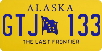 AK license plate GTJ133