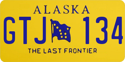 AK license plate GTJ134