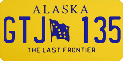 AK license plate GTJ135