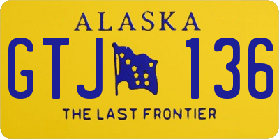 AK license plate GTJ136