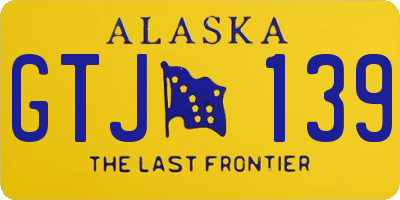 AK license plate GTJ139