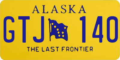 AK license plate GTJ140